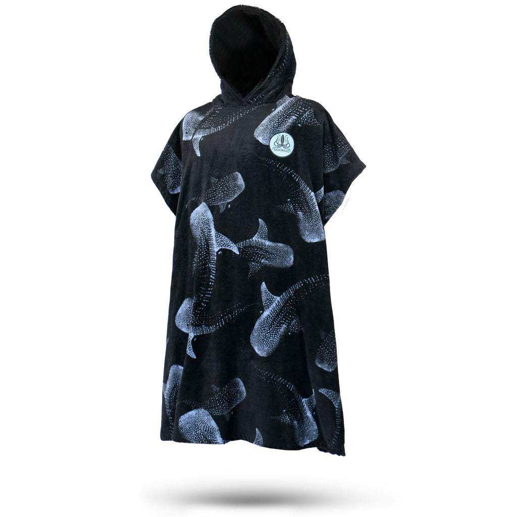 sooruz poncho chasm cotton black image front1