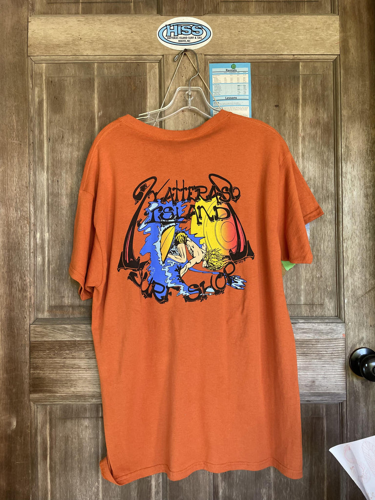 surfer print orange image front1